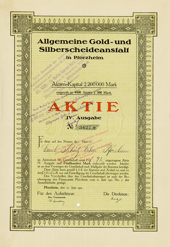 Allgemeine Gold- und Silberscheideanstalt