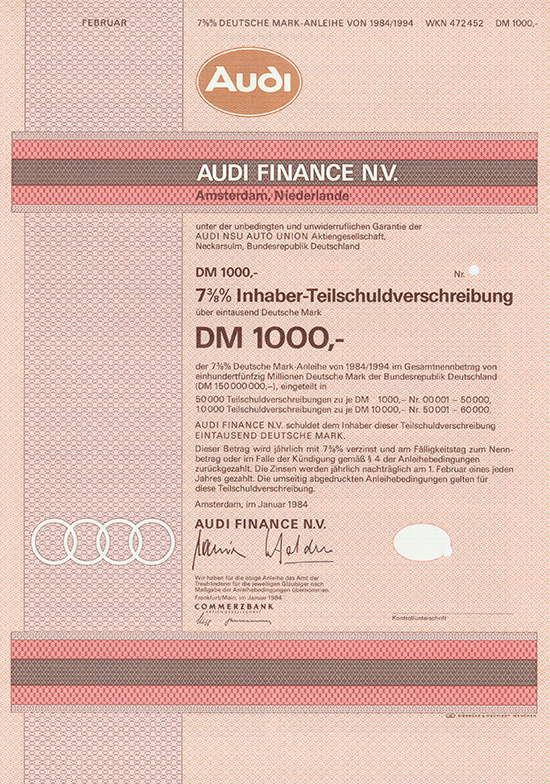 Audi Finance N.V.