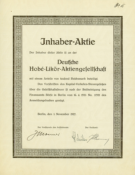 Deutsche Hobé-Likör-AG