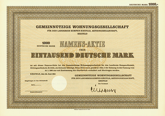 Gemeinnützige Wohnungsgesellschaft für den Landkreis Kempen-Krefeld, AG