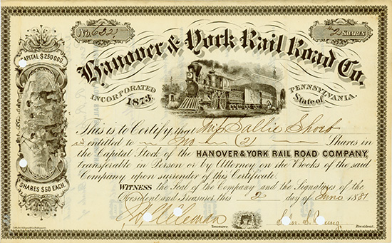 Hanover & York Rail Road Co.
