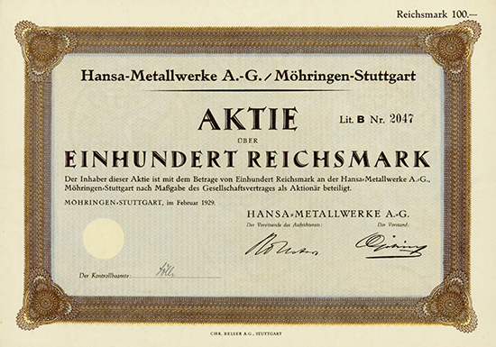 Hansa-Metallwerke AG