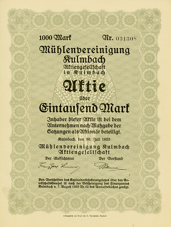 Mühlenvereinigung Kulmbach AG