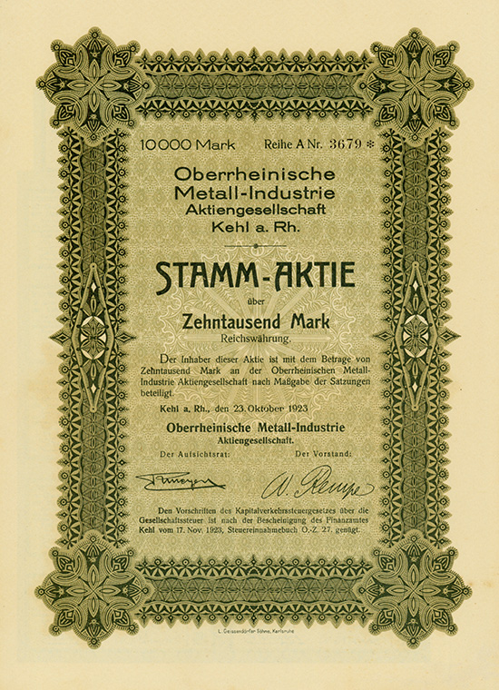 Oberrheinische Metall-Industrie AG