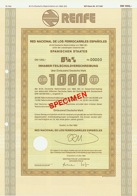 RENFE Red Nacional de los Ferrocarriles Espanoles