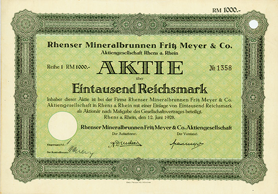 Rhenser Mineralbrunnen Fritz Meyer & Co. AG