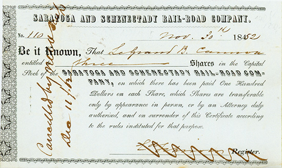 Saratoga and Schenectady Rail-Road Company