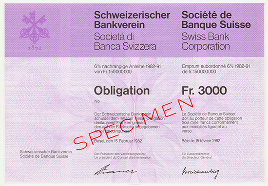 Schweizerischer Bankverein / Societe de Banque Suisse