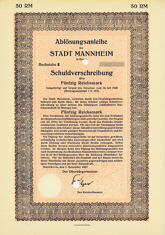 Stadt Mannheim [2 Stück]