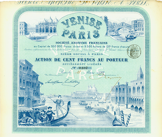 Venise a Paris Societe Anonyme Francaise