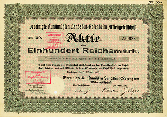 Vereinigte Kunstmühlen Landshut-Rosenheim AG