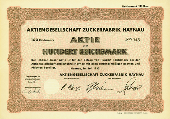 AG Zuckerfabrik Haynau