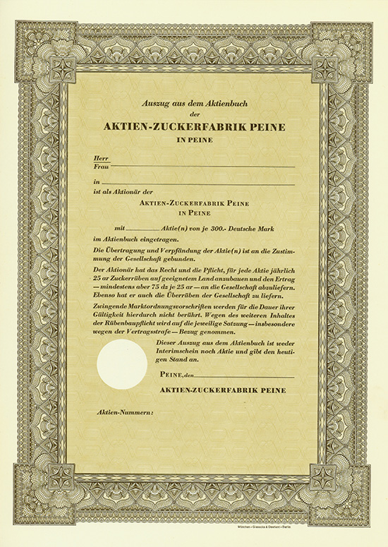 Aktien-Zuckerfabrik Peine in Peine