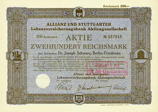Allianz und Stuttgarter Lebensversicherungsbank AG