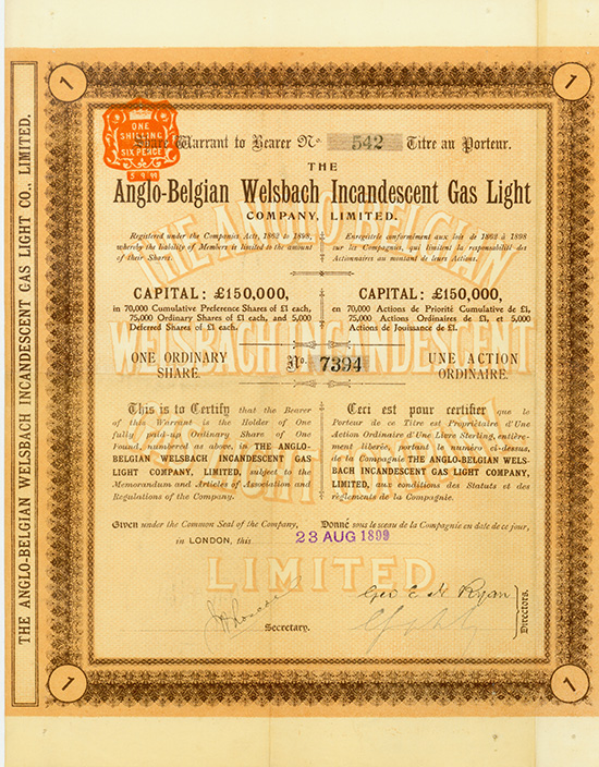 Anglo-Belgian Welsbach Incandescent Gas Light Company, Limited