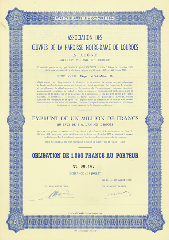 Association des Oeuvres de la Paroisse Notre-Dame de Lourdes