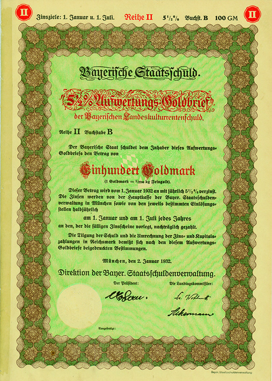 Bayer. Staatsschuldenverwaltung - Landeskulturrentenschuld