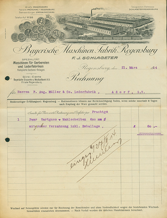 Bayerische Maschinen-Fabrik Regensburg F. J. Schlageter