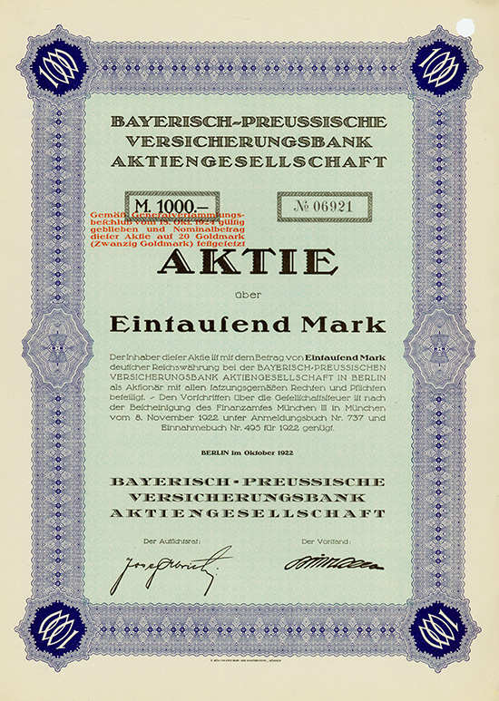 Bayerisch-Preussische Versicherungsbank AG 