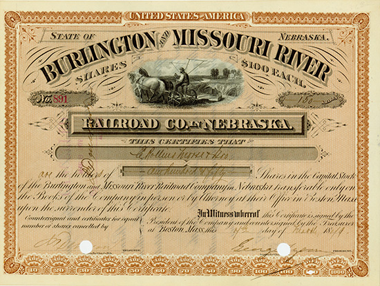 Burlington and Missouri River Railroad Co. in Nebraska