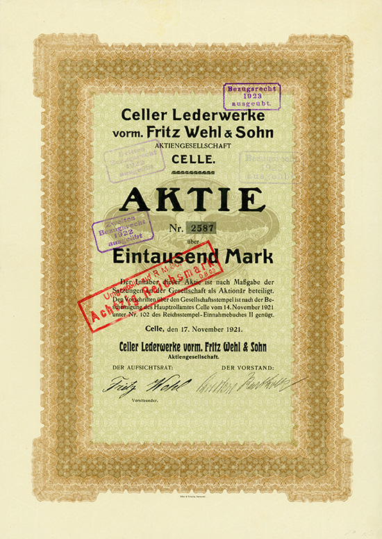 Celler Lederwerke vorm. Fritz Wehl & Sohn AG