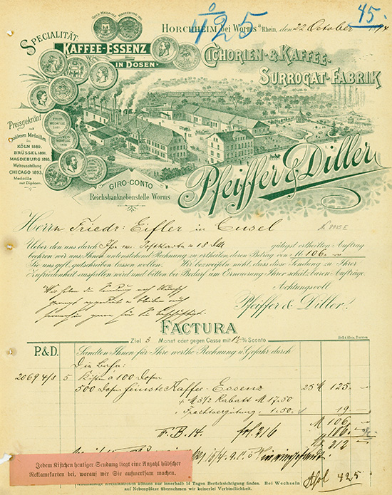 Cichorien- & Kaffee-Surrogat-Fabrik Pfeiffer & Diller