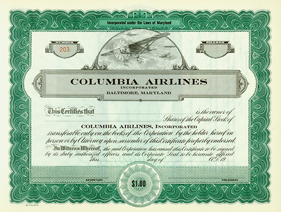 Columbia Airlines, Incorporated