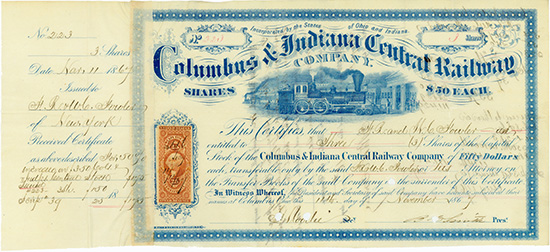 Columbus & Indiana Central Railway Company