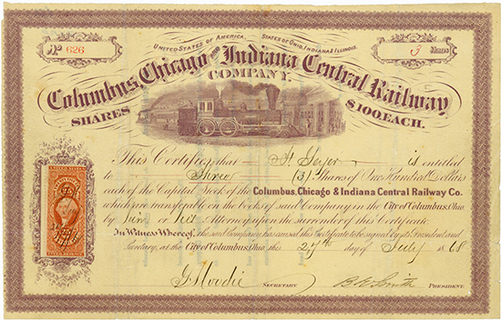 Columbus, Chicago and Indiana Central Railway Company