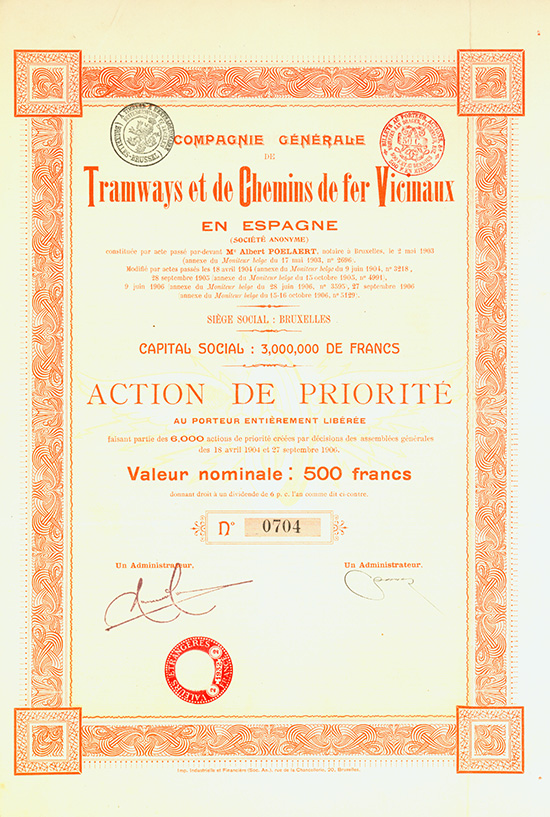 Compagnie Generale de Tramways et de Chemins de fer Vicinaux en Espagne