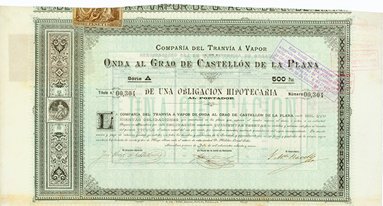 Compania del Tranvia a Vapor de Onda al Grao de Castellon de la Plana