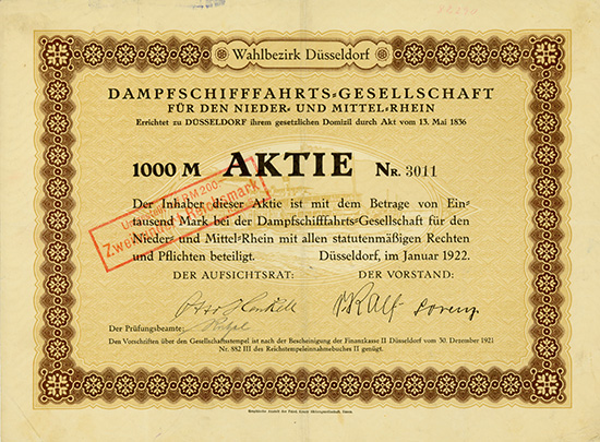 Dampfschifffahrts-Gesellschaft für den Nieder- und Mittel-Rhein (Wahlbezirk Düsseldorf)