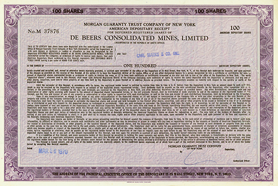 De Beers Consolidated Mines, Limited