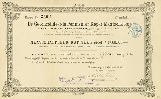 De Geconsolideerde Peninsular Koper Maatschappij