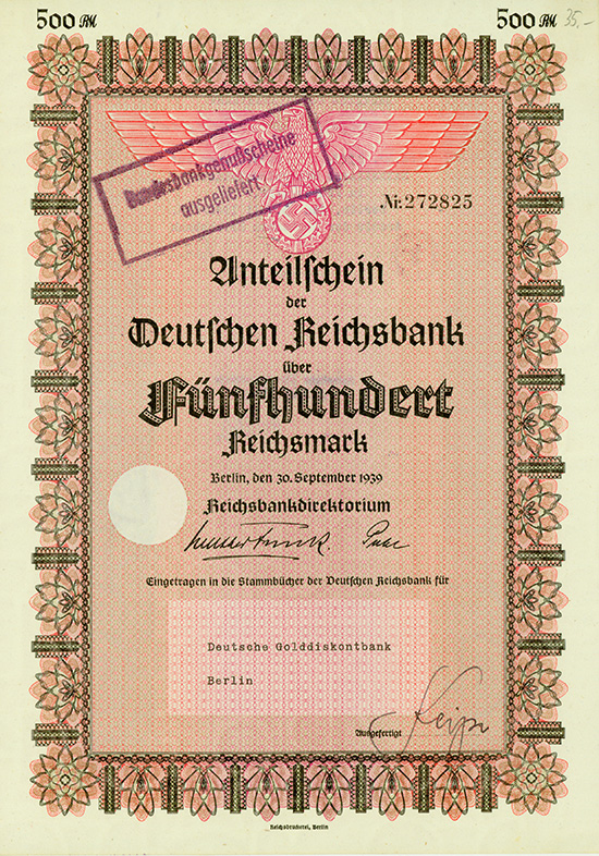 Deutsche Reichsbank [2 Stück]