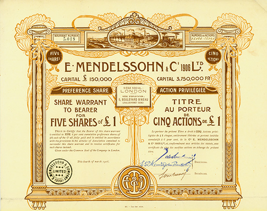 E. Mendelssohn & Co. 1906 Ltd.