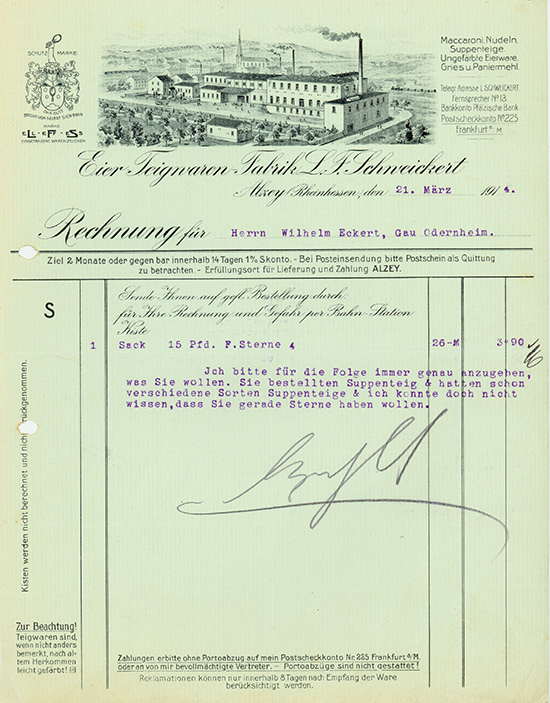 Eier-Teigwaren-Fabrik L. F. Schweickert