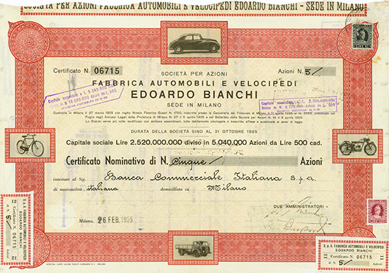 Fabbrica Automobili e Velocipedi Edoardo Bianchi