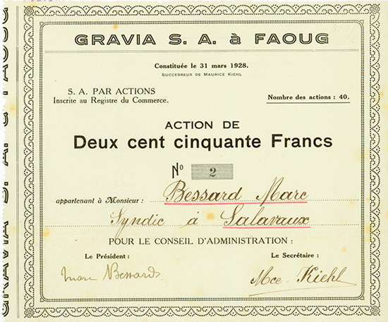Gravia S.A. a Faoug