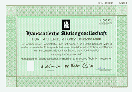 Hanseatische AG Immobilien & Innovative Technik Investitionen