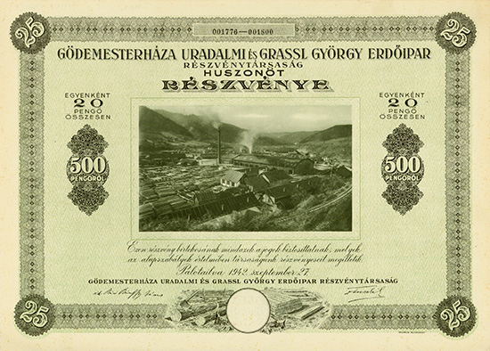 Herrschaft Gödemesterhaza und Georg Grassi Forstindustrie AG (Gödemesterhaza Uradalmi es Grassl György Erdöipar Reszvenytarsas AG)