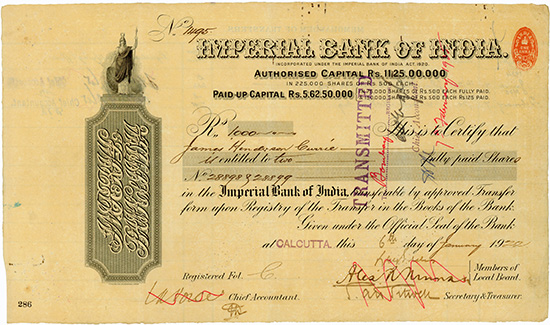 Imperial Bank of India [2 Stück]