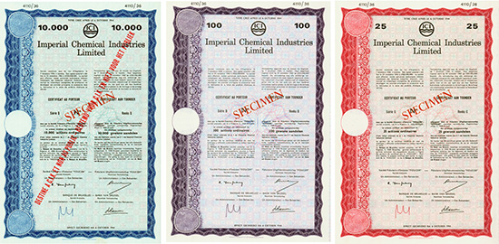 Imperial Chemical Industries Limited [3 Stück]