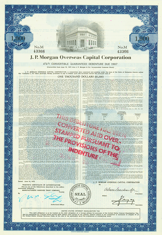J. P. Morgan Overseas Capital Corporation