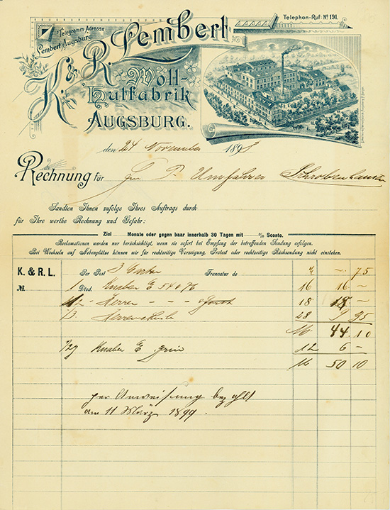 K. & R. Lembert, Woll-Hutfabrik