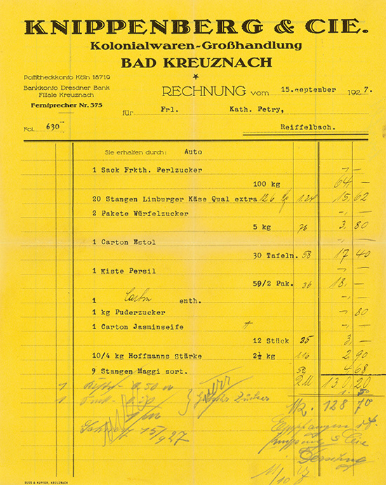 Knippenberg & Cie., Kolonialwaren-Großhandlung