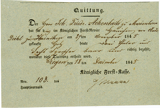 Königliche Forst-Kasse, Siegen