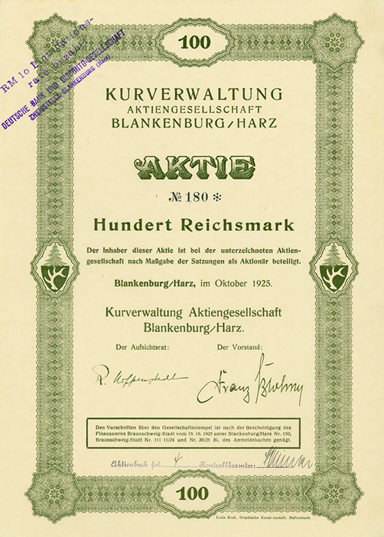 Kurverwaltung AG Blankenburg/Harz