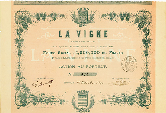 La Vigne Societe Civile Anonyme