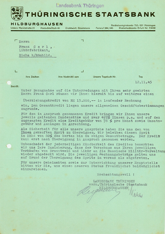 Landesbank Thüringen vorm. Thüringische Staatsbank